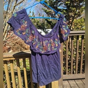 Say What Embroidered Off-Shoulder Top